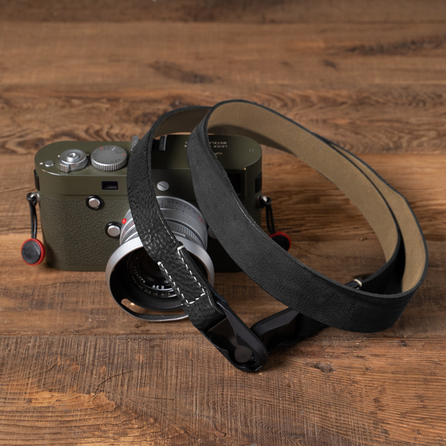 Full Leather Camera Neck Strap 000 Tapered (Peak Design Anchor Link)